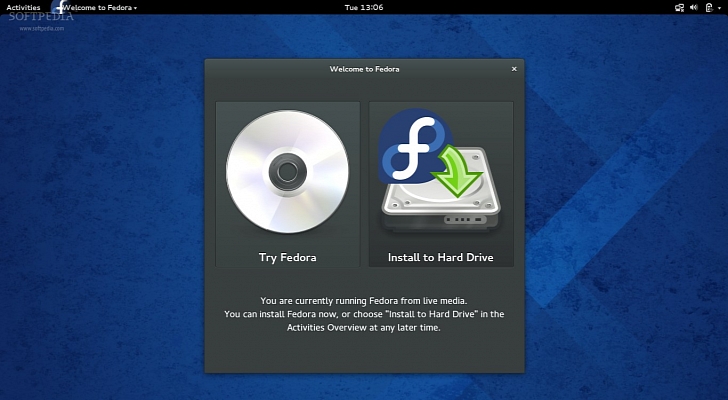 Fedora 20 Alpha GNOME Live DVD