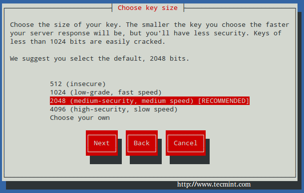 选择 Apache SSL 密钥大小