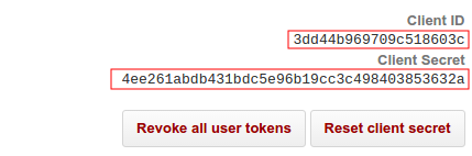 Client ID and Secret Token