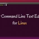 Linux 命令行下的最佳文本编辑器
