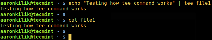 tee Command Example