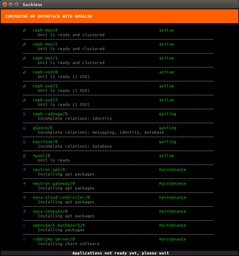 Conjure-Up deploying OpenStack