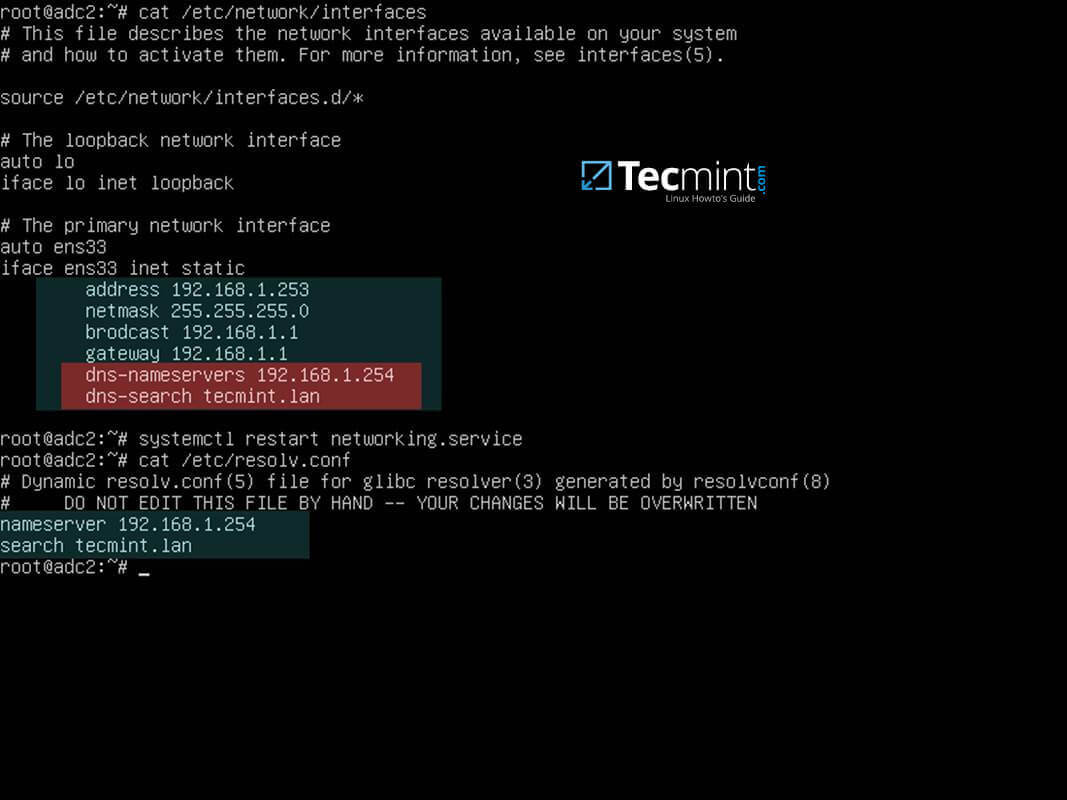 Configure DNS for Samba4 AD