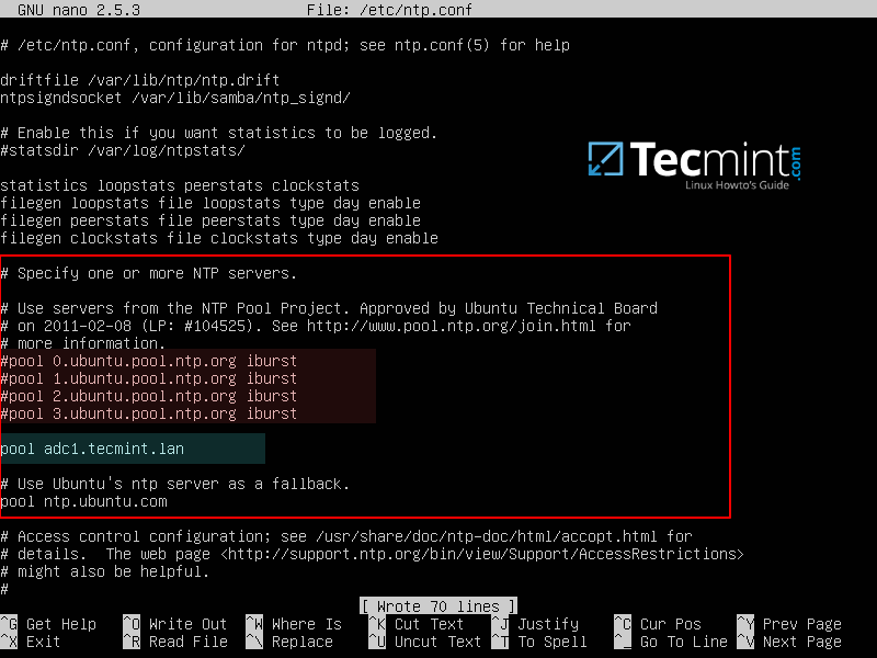 Configure NTP for Samba4