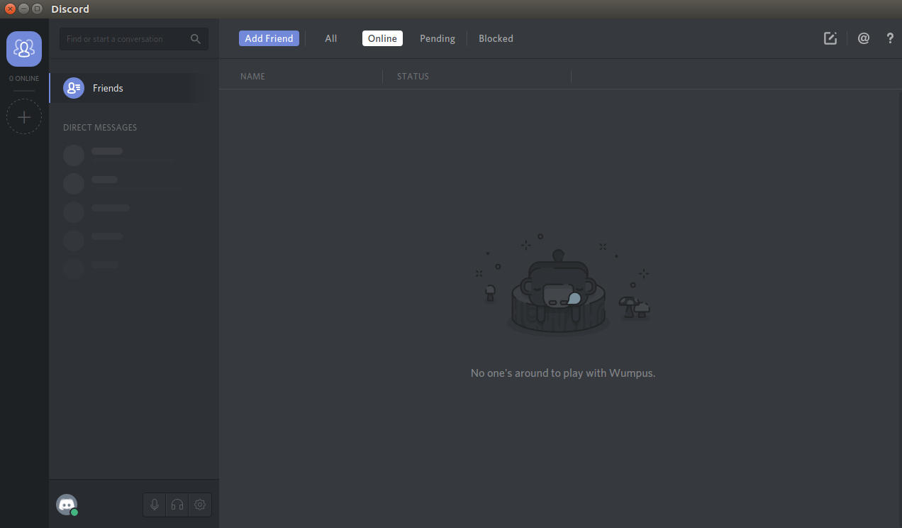 Discord running on Ubuntu Linux