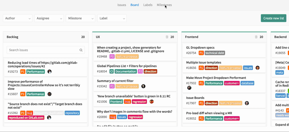 GitLab Issue Board