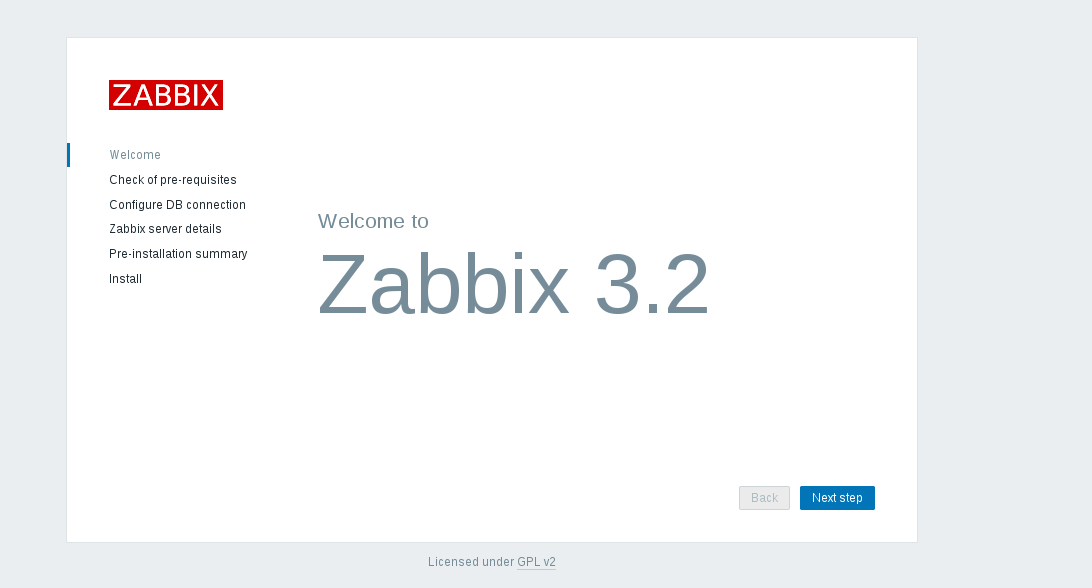 Zabbix monitoring server Frontend Setup