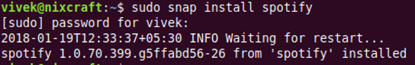 How to install Spotify application on Linux using snap command