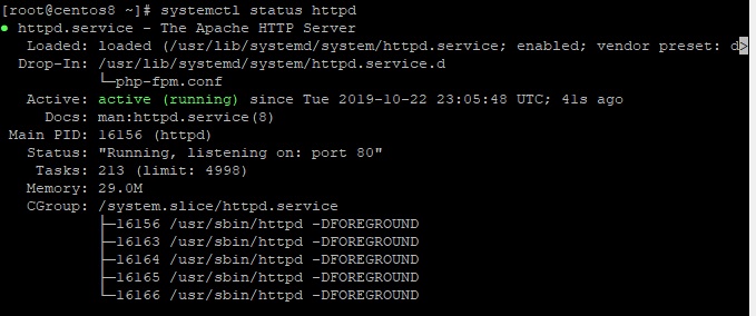 Check-status-httpd-centos8