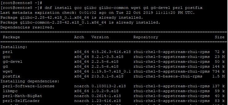 Install-requisite-packages-CentOS8