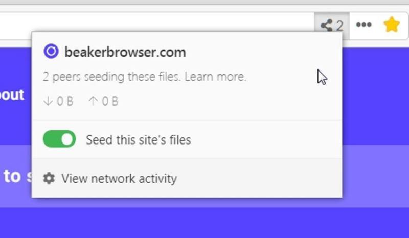 Beaker Browser Seeding
