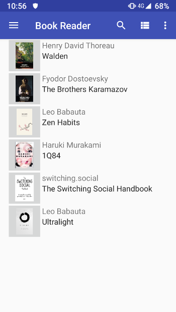 Book Reader Android app