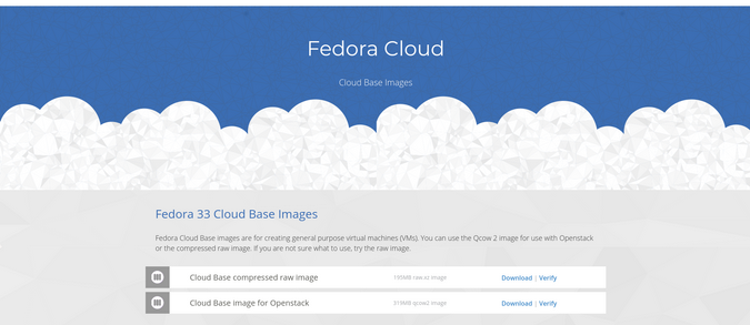 Fedora Cloud 网站截图