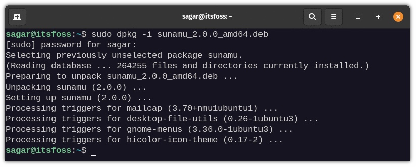 install sunamu in ubuntu