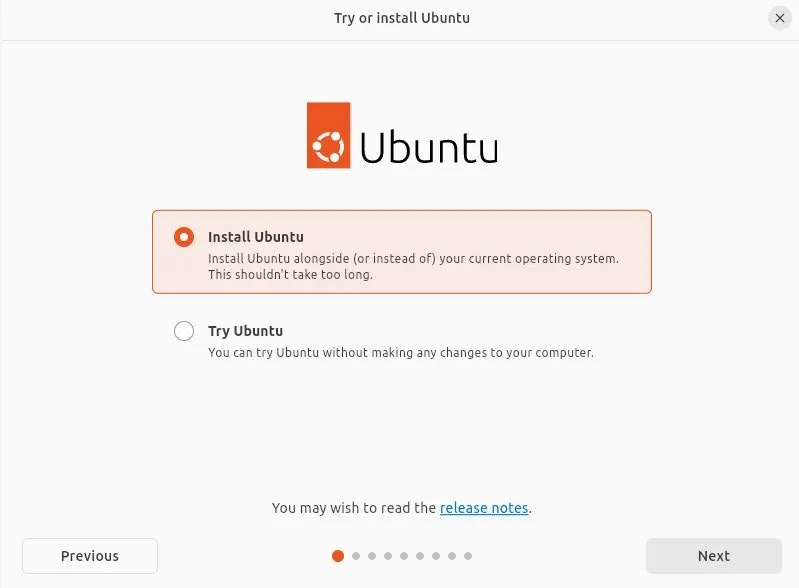 新的 Ubuntu 安装程序–主页面