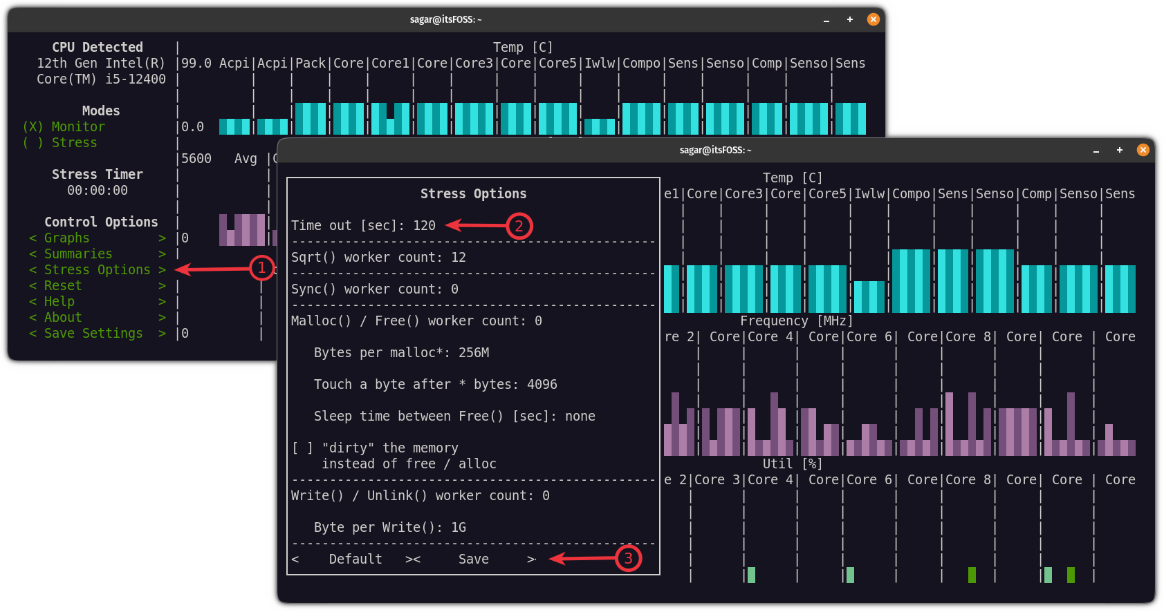 设置 Linux 中 CPU 压力测试的时间长度